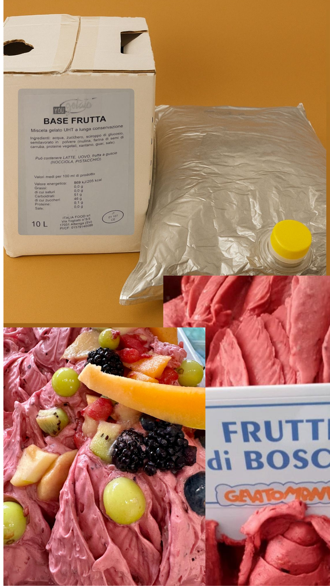 Miscela gelato UHT pronta