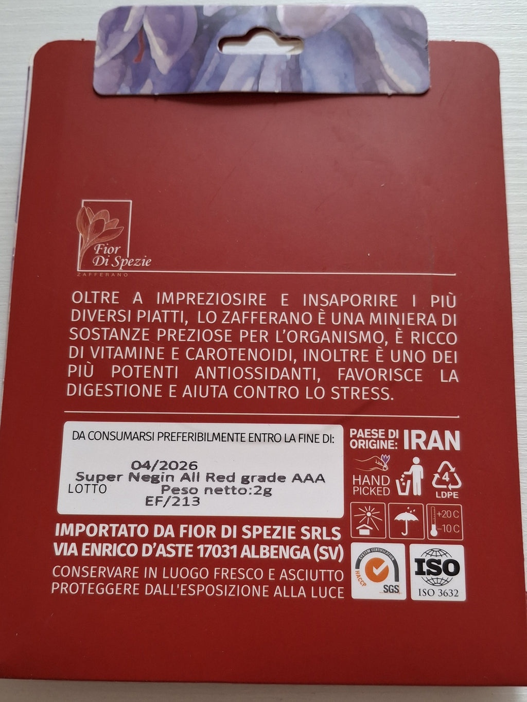 Zafferano in pistilli