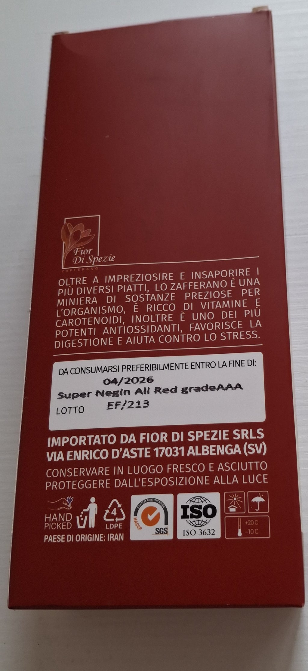 Zafferano puro in pistilli, zafferano in fili