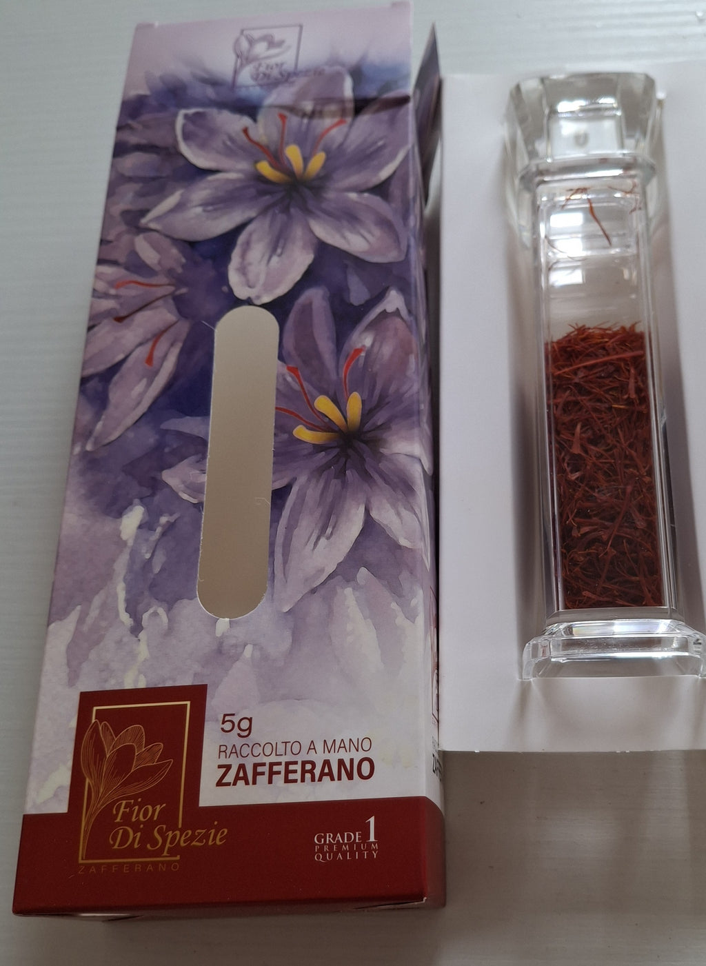 Zafferano puro in pistilli, zafferano in fili