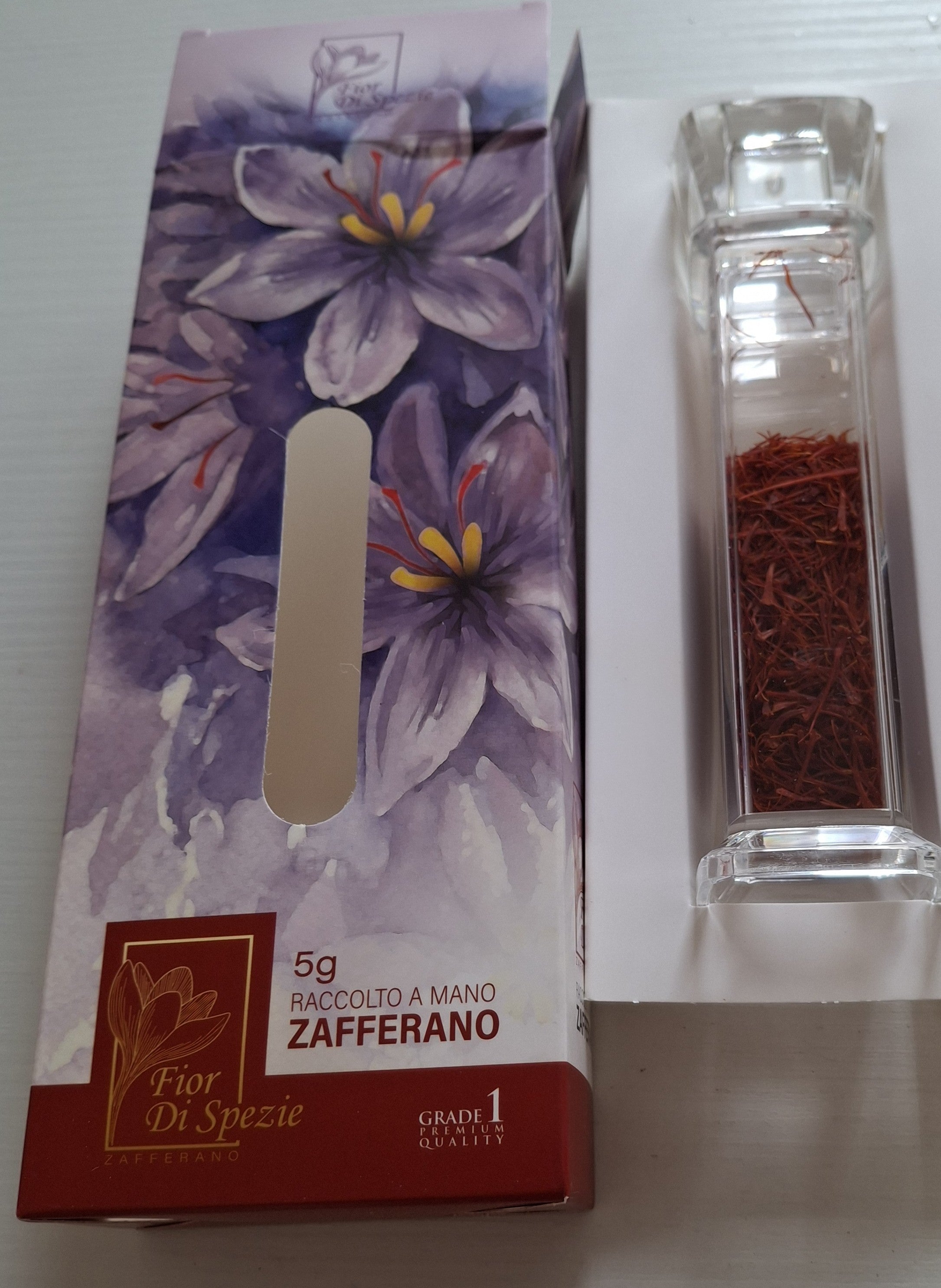 Zafferano puro in pistilli, zafferano in fili